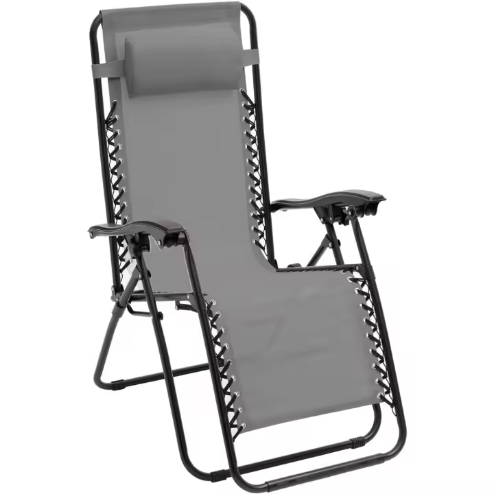Tumbona Plegable y Reclinable para Jardín y Terraza, Silla Zero Gravity para Playa y Piscina, Tumbonas Relax Cómoda 165x65x113 cm - 1