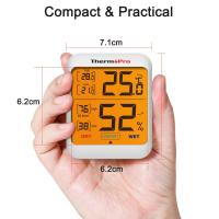 Termómetro digital para el hogar Thermopro TP53, higrómetro, sensor de temperatura y humedad, estación meteorológica retroiluminada para habitación - details 4