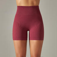 Hamidou-pantalones cortos deportivos de Yoga para mujer, mallas sin costuras para correr, ciclismo, cintura alta, entrenamiento, gimnasio, Verano - details 0