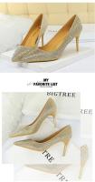 9219-A22K Zapatos planos de banquete sexis con diamantes de agua puntiagudos para boda a la moda, tacones altos de aguja de verano - details 4