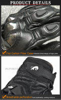 Guantes de moto AFS 6 de fibra de carbono, protección contra caídas, de cuero, transpirables, para montar - details 8