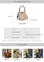 Bolso de mano de mujer nuevo de primavera y otoño de nicho de moda 2025, bolso de hombro versátil de moda, bolso de cubo tejido. - details 1