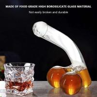 Botella de whisky pene, interesante recipiente de vidrio para esencia de pollo, fiesta nocturna, tequila escocés, brandy, ron, bourbon - details 0