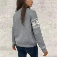Moda de primavera otoño estilo coreano con cuello redondo para mujer - details 3