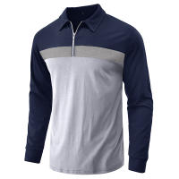 Polo camiseta de hombre 2023 otoño e invierno nueva solapa color a juego POLO camisa de comercio exterior de hombre manga larga - details 6