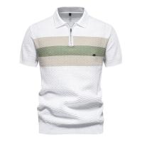 polos hombre manga corta ropa hombre día del padre Polo de verano para hombre Camisa deportiva transpirable de algodón de manga corta a rayas de alta calidad Camisetas de golf informales de negocios para hombre - details 3