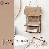 Bolsa de cosméticos 4 Uds en 1 para mujer, bolsa de cosméticos separable de malla con cremallera, bolsa de nailon plegable para mujer, bolsa de almacenamiento de brochas de maquillaje de cuerda - details 2