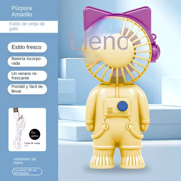 Ventilador De Mano portátil 3 en 1 con USB, Ventilador Pequeño Recargable A Pilas con Banco De energía, para Viajes - 1