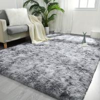 Alfombra Rectangular Del Área Del Teñido Anudado Para La Sala De Estar, Cuarto De Niños, Dormitorio, Alfombra Gris, 1 unidad - details 1