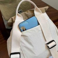Mochila con cordón de Color sólido para regalo, bolso escolar de nailon de secado rápido para estudiantes, bolso de hombro de gran capacidad de estilo coreano para exteriores - details 20