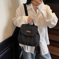 Mochila con cordón de Color sólido para regalo, bolso escolar de nailon de secado rápido para estudiantes, bolso de hombro de gran capacidad de estilo coreano para exteriores - details 11