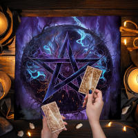 Mantel de Estrellas Decoración de Fiesta Pagan Astrología Tarot Cubierta de Mesa para Juego de Cartas - details 3