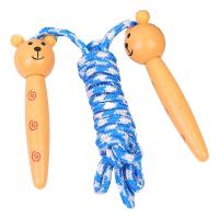 Cuerda de saltar ajustable de algodón para niños Mango de madera de dibujos animados - details 0