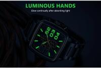 Reloj cronógrafo para hombre, luminoso, resistente al agua, reloj de cuarzo, correa de acero inoxidable, reloj de pulsera multifuncional para negocios - details 10