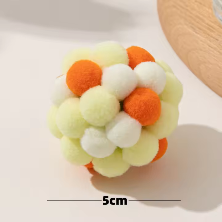 Bola de Pelaje de Gato de Silicona Hecha a Mano Juguete Interactivo para Aliviar el Aburrimiento - 1