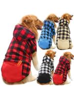 Abrigo de invierno para perro, chaqueta Reversible a cuadros para mascotas, ropa para clima frío para perros pequeños, medianos y grandes - details 1