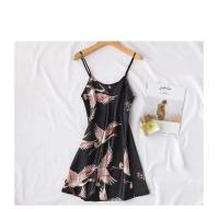 Conjunto de kimono de seda sintética para mujer, pijama y albornoz sexy estampado, ropa interior de verano, 2 piezas. - details 11