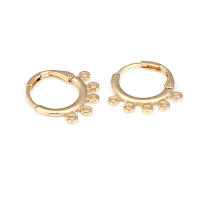 Aretes de Cuerda de Metal Dorado de 18K Diseño Redondo Rectangular de Alta Calidad - details 80
