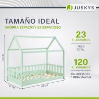 Cama Infantil 80 x 160 cm con protección anticaída, Cama casa de Madera Maciza para niños - Cama en Color Rosado - details 25