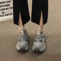 Zapatos deportivos de primavera para mujer, Zapatillas con tacón de cuña, ligeras, informales y transpirables, con aumento de altura - details 2