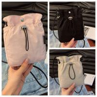 Bolso de lona con cordón de estilo coreano, bandolera de nailon de Color sólido, bolso de hombro, cartera, bolso para teléfono móvil, trabajador de oficina - details 0
