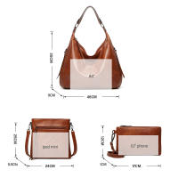 Bolso de Hombro para Mujer, Bandolera de Cuero PU, 3 piezas, informal, Gran Capacidad - details 10