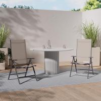 Silla plegable de aluminio Korfu, 67 x 59 x 113 cm, Carbón - details 64