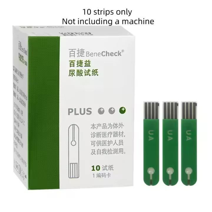 Medidor de ácido úrico Bene Check, tiras reactivas, sistema de medición para la salud, máquina para la gota, artritis, kit de autoprueba - 1
