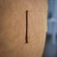 Reposapiés Salon de Lujo - [50x40x30 cm] Sofá Puf de Diseño con Relleno Incluido para Escritorio u Oficina - Taburete Bean Bag Silla Grande en Cuero Sintético Beige - details 37