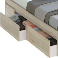 Marco de Cama Doble Estilo Canadiense Acabado en Color Roble Tamaño 156 cm x 196 cm x 37 cm - details 5