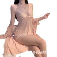 Conjunto de Lencería Sexy de Poliéster Conjunto de Camisón con Tirantes para Primavera/Verano - details 0