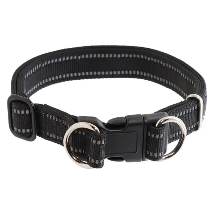 Suministros para Mascotas Collar de Perro Grande con Anillo Doble D Pequeño, Mediano y Grande - 1