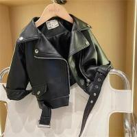 Chaqueta de Cuero PU para Niños Ropa de Exterior Elegante para Primavera Otoño - details 1