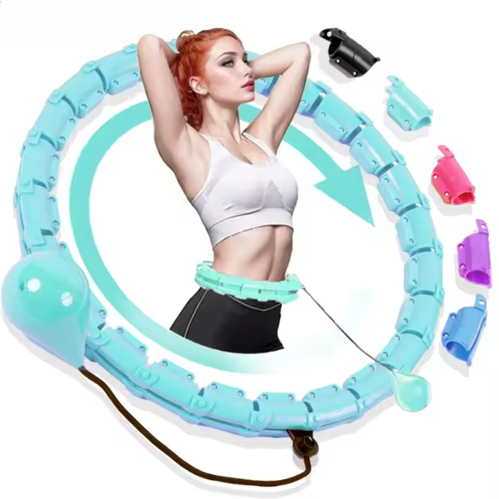 Hula Hoop Pesos de aro de fitness para hacer ejercicio en casa, entretenimiento deportivo, equipo deportivo para adelgazar, anillo de gimnasio, cuerpo portátil - 1