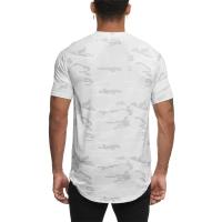 Camiseta deportiva de cuello redondo para hombre, camisa de entrenamiento de malla transpirable de secado rápido, ajustada, mang - details 17