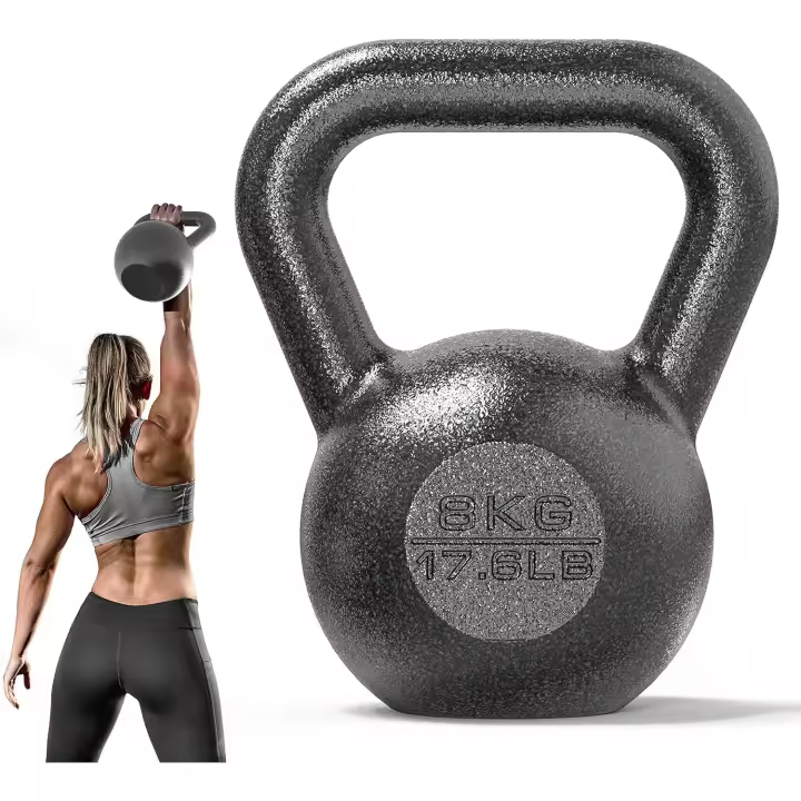 Pesa Rusa de Hierro Fundido, Kettlebell para fisicoculturismo y Entrenamiento con Pesas (4-24kg) - 1