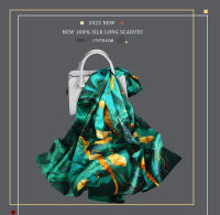 BYSIFA elegante negro 100% seda de morera bufanda larga diseño de grulla protector solar de verano chal envoltura de playa que cubre 67 "* 20" 12momme - details 0