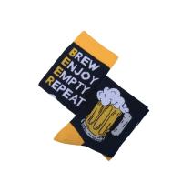 1 par de calcetines de copa de cerveza negros, calcetines nuevos creativos, cómodos y transpirables para hombres, perfectos para amantes de la cerveza, accesorios de cerveza - details 3