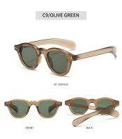 Toyear-gafas de sol ovaladas redondas Vintage para mujer y hombre, lentes de sol de diseñador de marca de lujo, estilo Punk y Rosa, con remaches - details 13