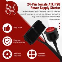 Probador de arranque de fuente de alimentación ATX PSU PC hembra de 24 Pines, Cable Jumper Ridge de arranque con interruptor de encendido/apagado, 50cm - details 5