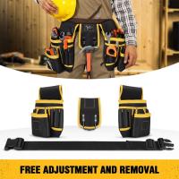 Cinturón de herramientas desmontable y ajustable, bolsa de herramientas para electricista, carpintero, construcción, trabajo, cinturón de utilidad - details 0