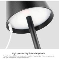 Lámpara de escritorio recargable inalámbrica para Hotel, lámpara de mesa impermeable con Interruptor táctil para Camping y dormitorio - details 3