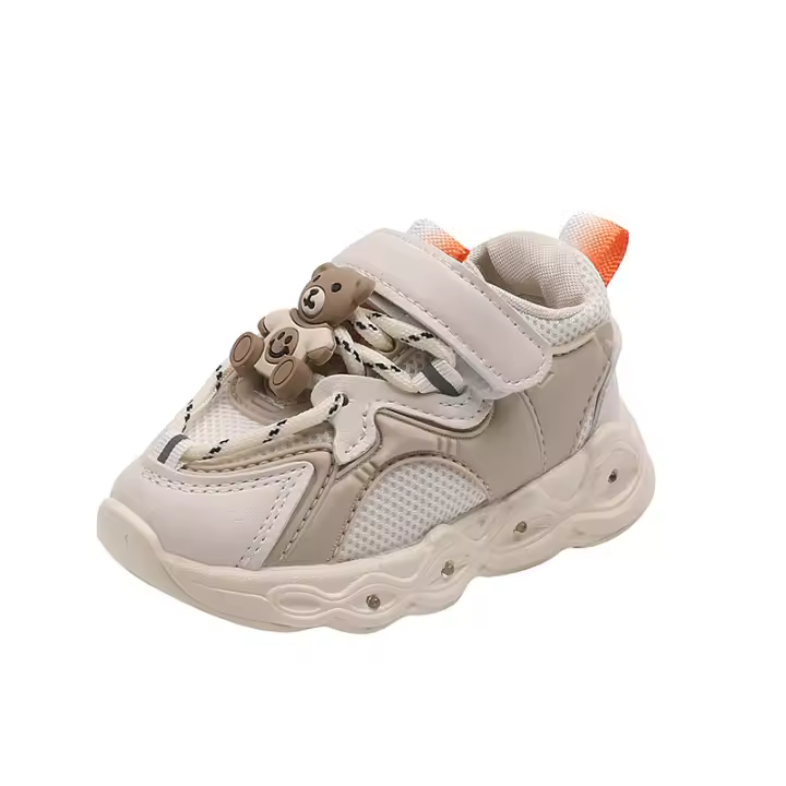Nuevos zapatos de red para niños de la temporada y tendencia de zapatos para niños pequeños de suela blanda para bebés y niñas - 1