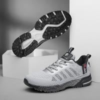 CLOHOO Zapatillas de deporte de punto transpirables para hombre con suela MD acolchada gruesa: comodidad para todas las estaciones, detalles en verde neón/negro, tracción duradera para deportes y uso casual, calzado cómodo, diseño de zapato elegante, - details 7