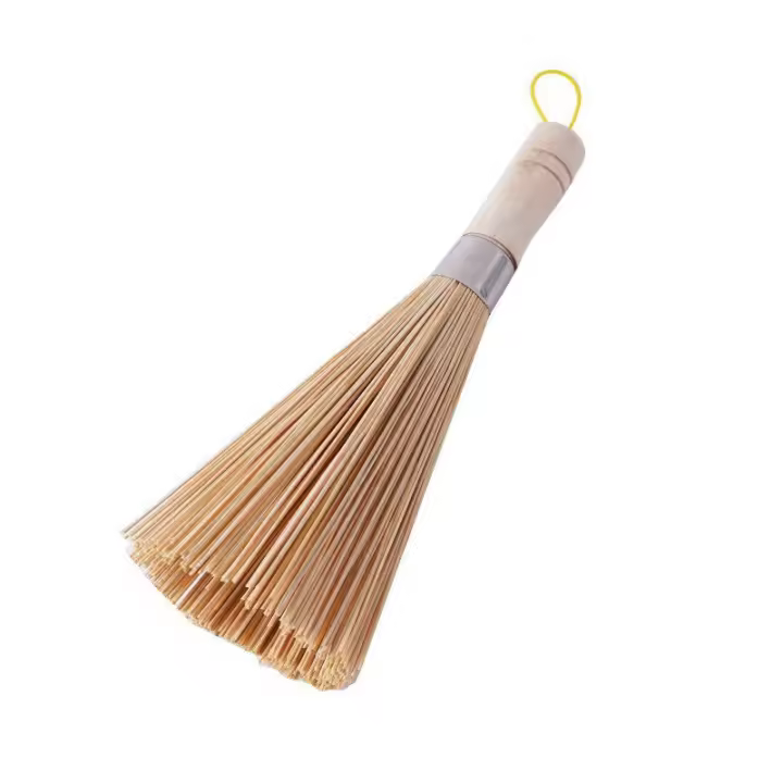 Cepillos de Wok de Bambú Natural Cepillo de Limpieza de Cocina de Madera para Platos, Ollas de Hierro Fundido, Verduras y Fregadero Hecho en China - 1