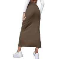 Verano 2025 nuevas niñas de cintura alta nalgas falda larga dividida sexy Spice Girl pura mujer sensual en la falda larga acanalada - details 2
