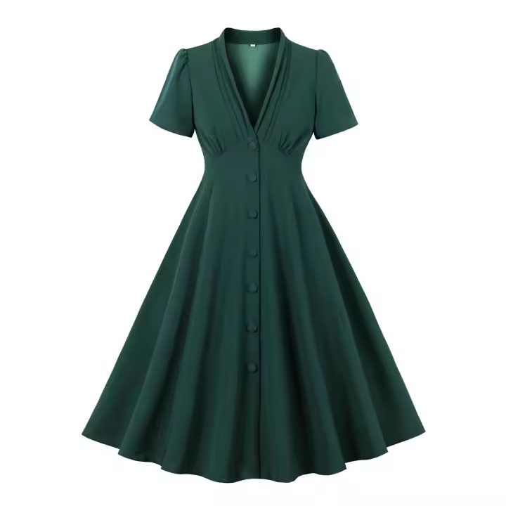 Elegante cintura alta combinada con estilo de moda retro retro para mujer. - 1