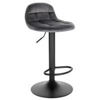 1 Uds. Taburetes de bar ajustables en altura 360 °   Silla de bar giratoria con respaldo, taburete de terciopelo con reposapiés de metal para cocina - details 12