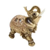 Estatua dorada de la suerte, estatuilla de riqueza, regalo, decoración del hogar, escultura de elefante Feng Shui - details 13