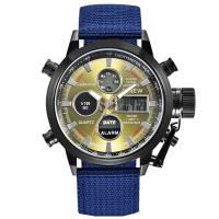 Reloj de Diseñador de Doble Tiempo Leten Reloj de Cronómetro Multifuncional con Banda de Nylon de Moda Reloj de Alarma para Hombres de Marca Grande - details 10